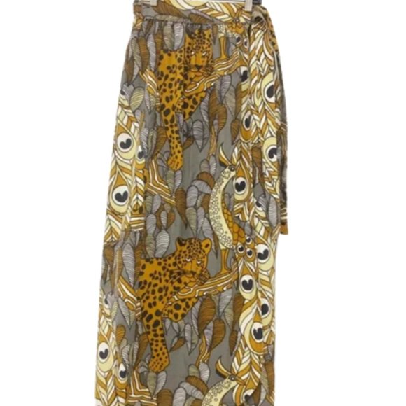 Vintage Animal Print Leopard Zebra African Wrap Skirt - Picture 1 of 7